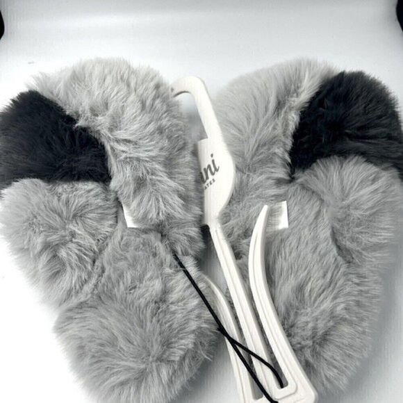 Jenni Women's Faux-Fur Crossband Slippers size small 5-6 slip on shoes - Picture 3 of 5